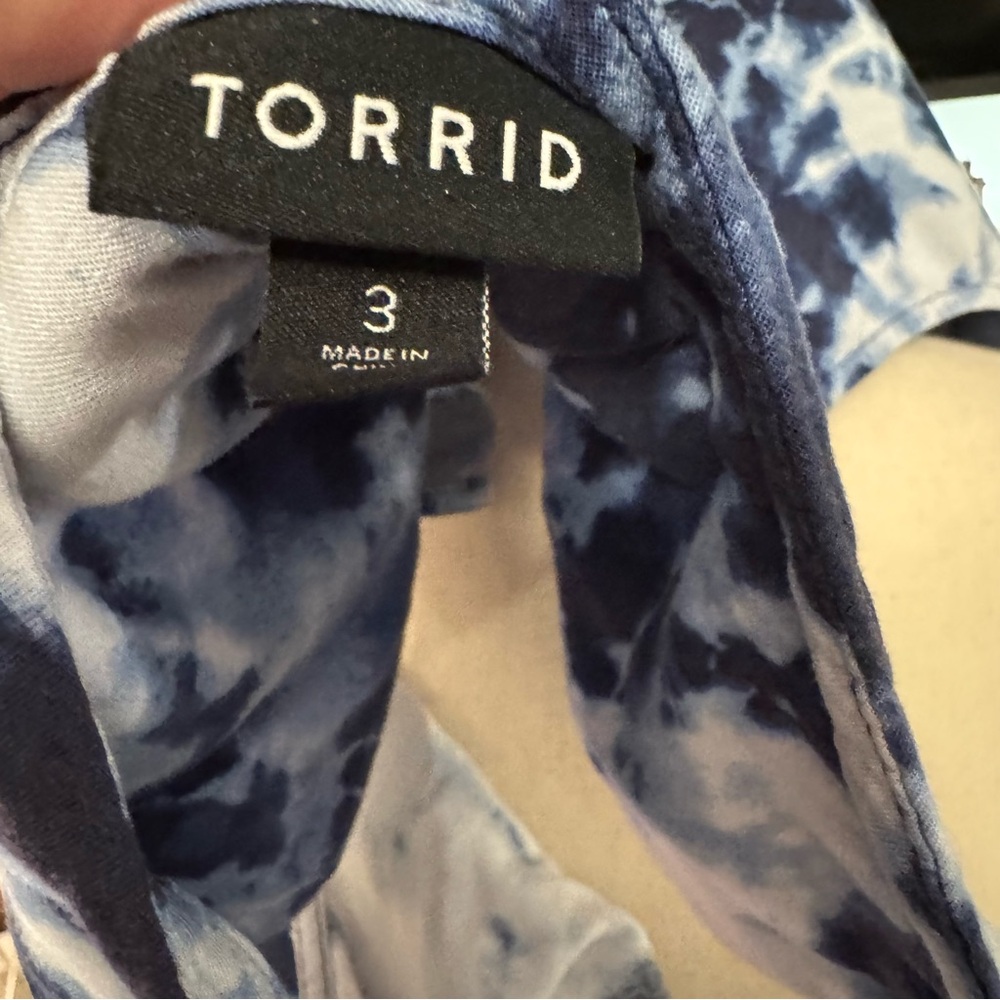 Torrid Blue Tie-Dye Sleeveless Midi Dress – Size 3 (Fits 3X / 22-24) - Picture 6 of 8